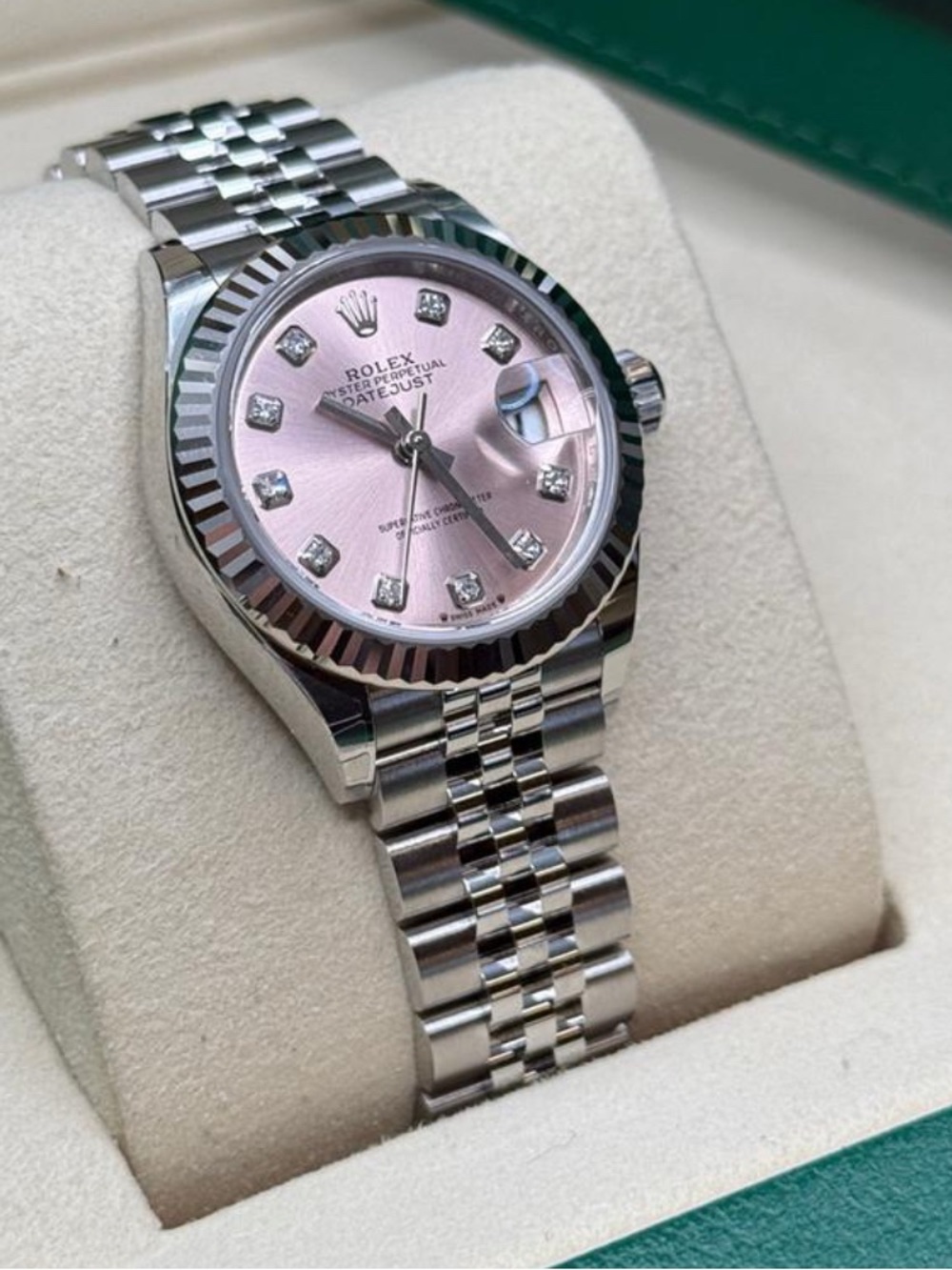 36mm Source Unknown Pink Dial Women's Stainless Steel Watch